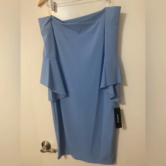 bebe Light Blue Off-Shoulder Dress - Picture 3 of 8